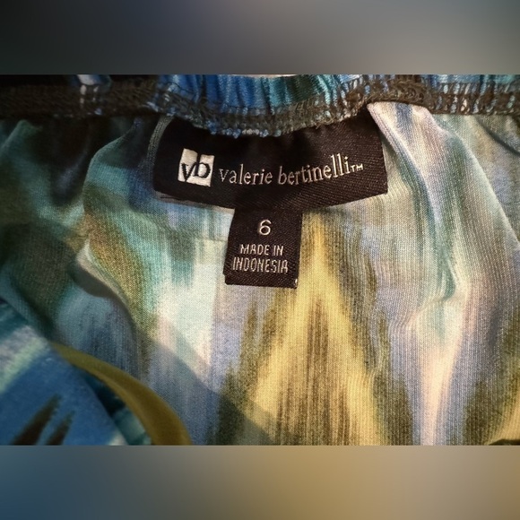 Valerie Bertinelli Boho Chevron Multicolor Maxi Dress Built In Bra Woman Size 6 - Picture 5 of 9